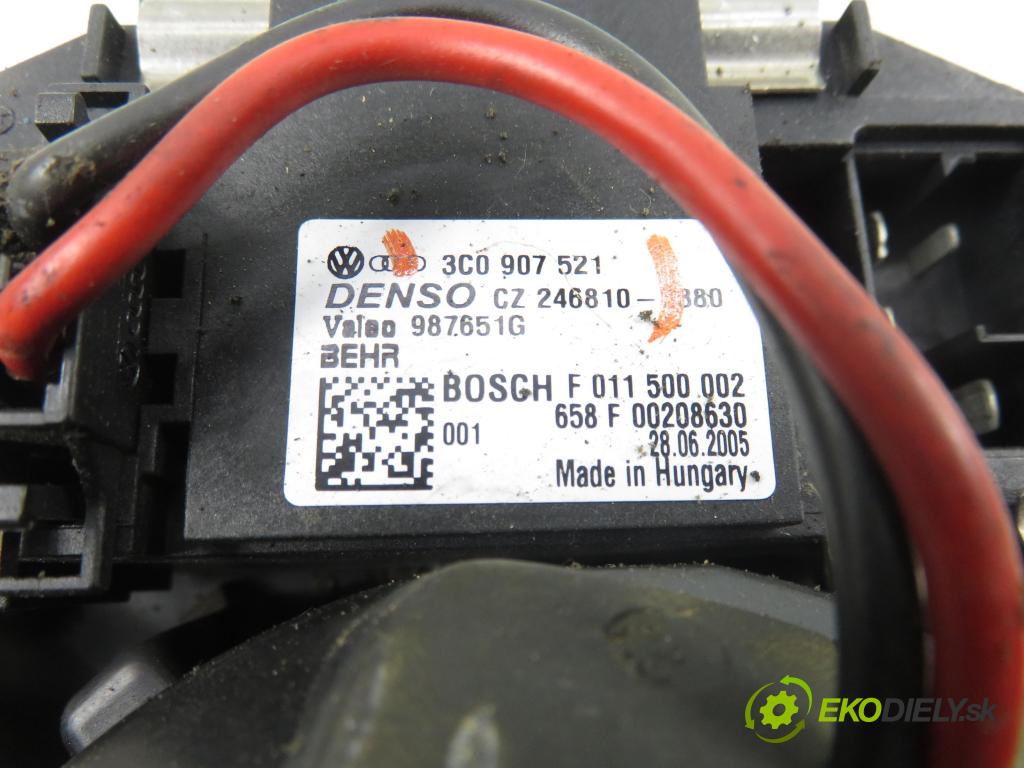 VW TOURAN (1T1, 1T2) MINIVAN 2005 103,00 2.0 TDI 16V 140 - BKD 1968,00 Ventilátor vetráku 1K1820015C ; 3C0907524