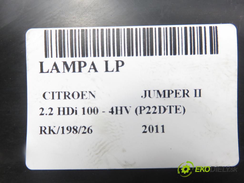 CITROEN JUMPER Skrzynia FURGON 2011 74,00 2.2 HDi 100 - 4HV (P22DTE) 2198,00 světlo LP 