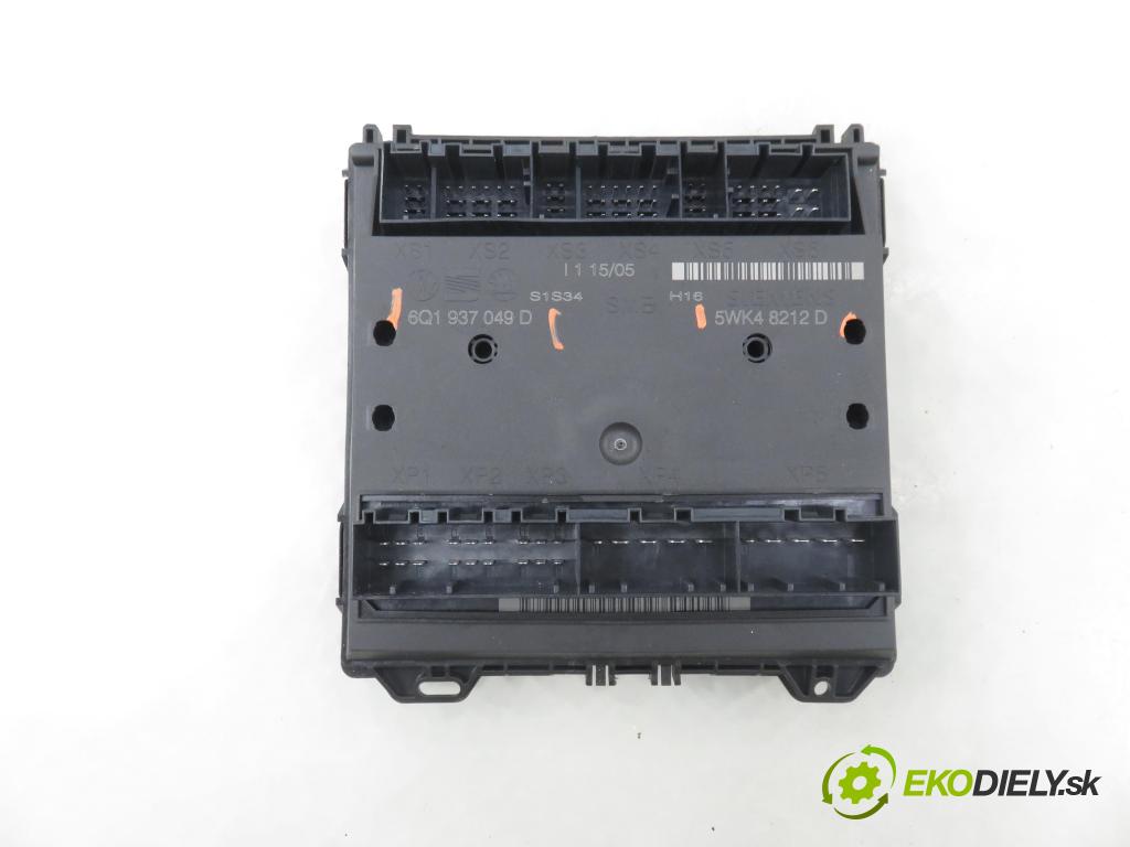 SKODA FABIA I SEDAN (6Y3) SEDAN 2005 47,00 1.2 12V 64 - BME 1198,00 MODUL komfortu 6Q1937049D ; 5WK48212D