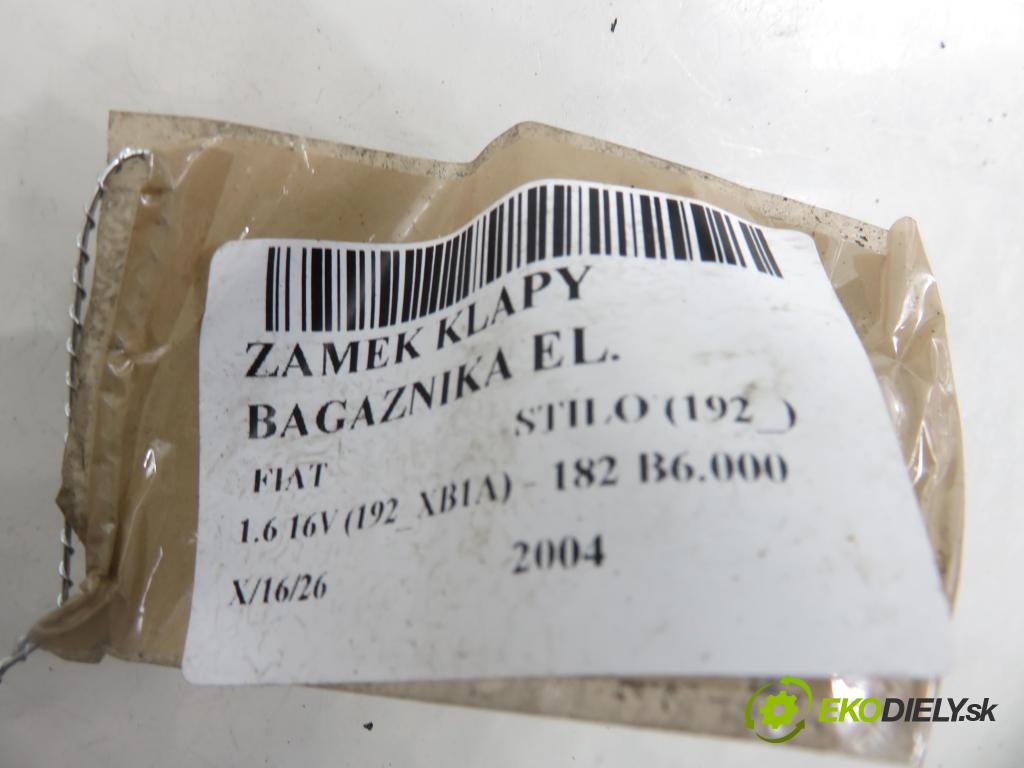 FIAT STILO (192_) HB 2004 76,00 1.6 16V 103 - 182 B6.000 1596,00 zámok dverí kufor EL. 65006100