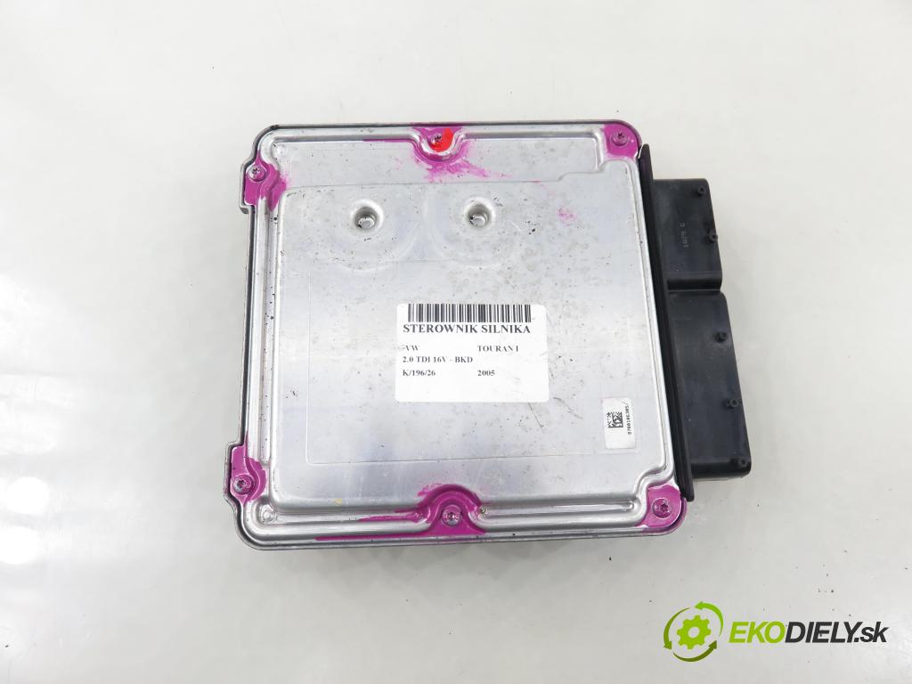 VW TOURAN (1T1, 1T2) MINIVAN 2005 103,00 2.0 TDI 16V 140 - BKD 1968,00 Riadiaca jednotka Motor 0281011906 ; 03G906016BQ