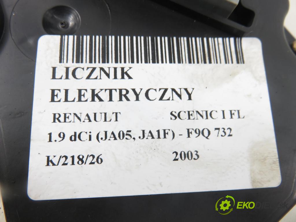 RENAULT SCENIC I (JA0/1_) MINIVAN 2003 75,00 1.9 dCi 102 - F9Q 732 1870,00 prístrojovka elektrický P8200071811 ; 216501761