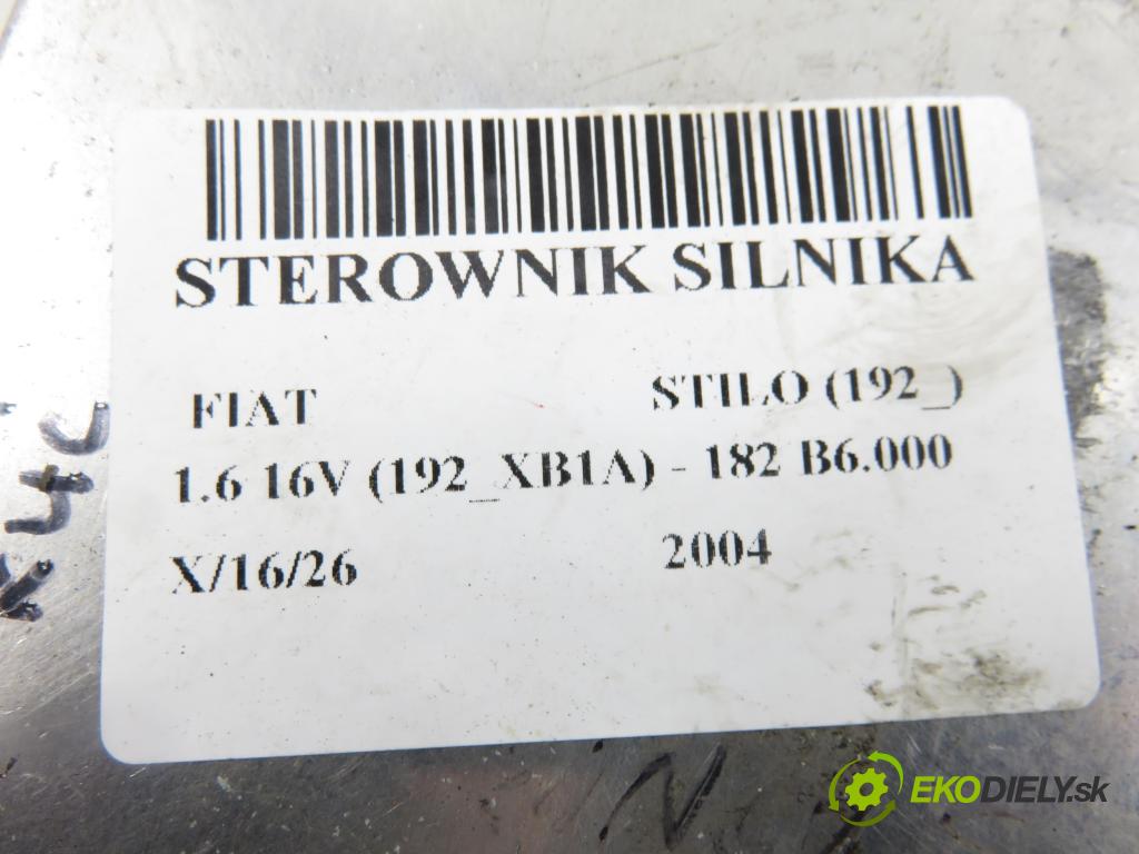 FIAT STILO (192_) HB 2004 76,00 1.6 16V 103 - 182 B6.000 1596,00 řídící jednotka motora IAW5NFT9 ; 6160105402