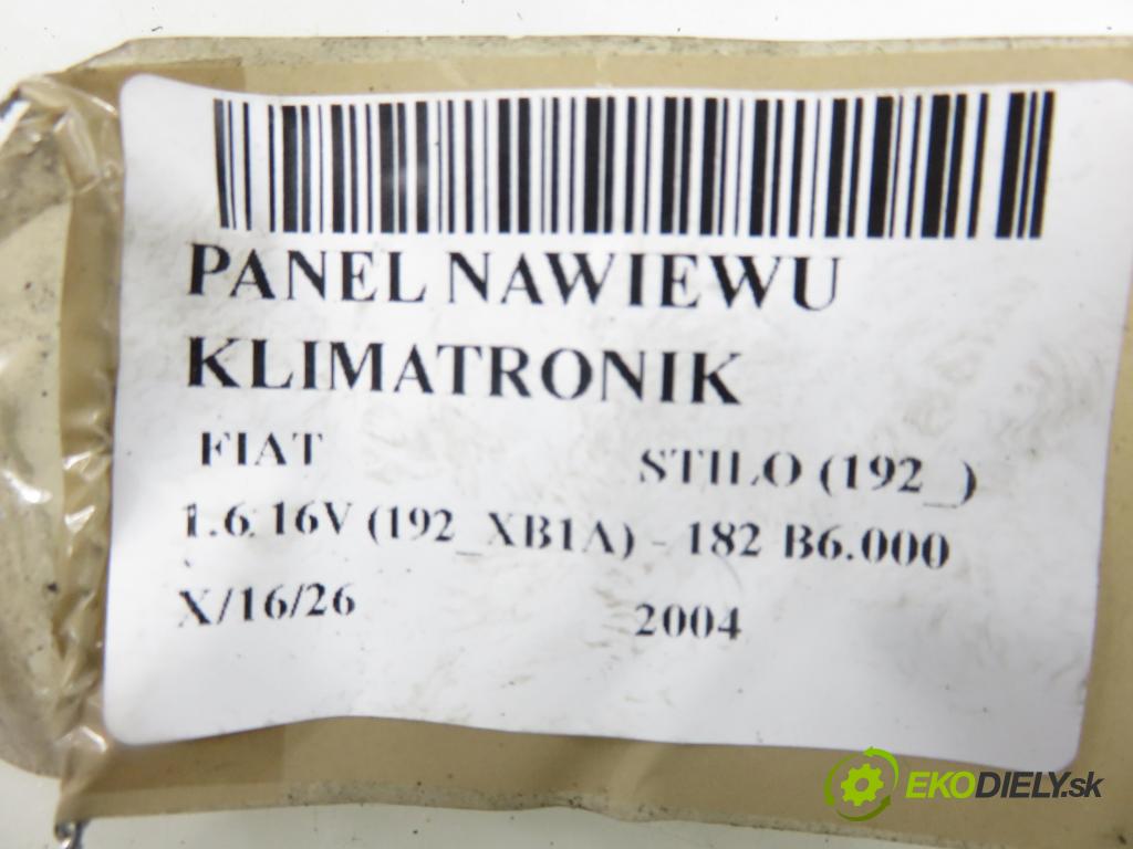 FIAT STILO (192_) HB 2004 76,00 1.6 16V 103 - 182 B6.000 1596,00 Panel topení KLIMATIZACE: 591546100
