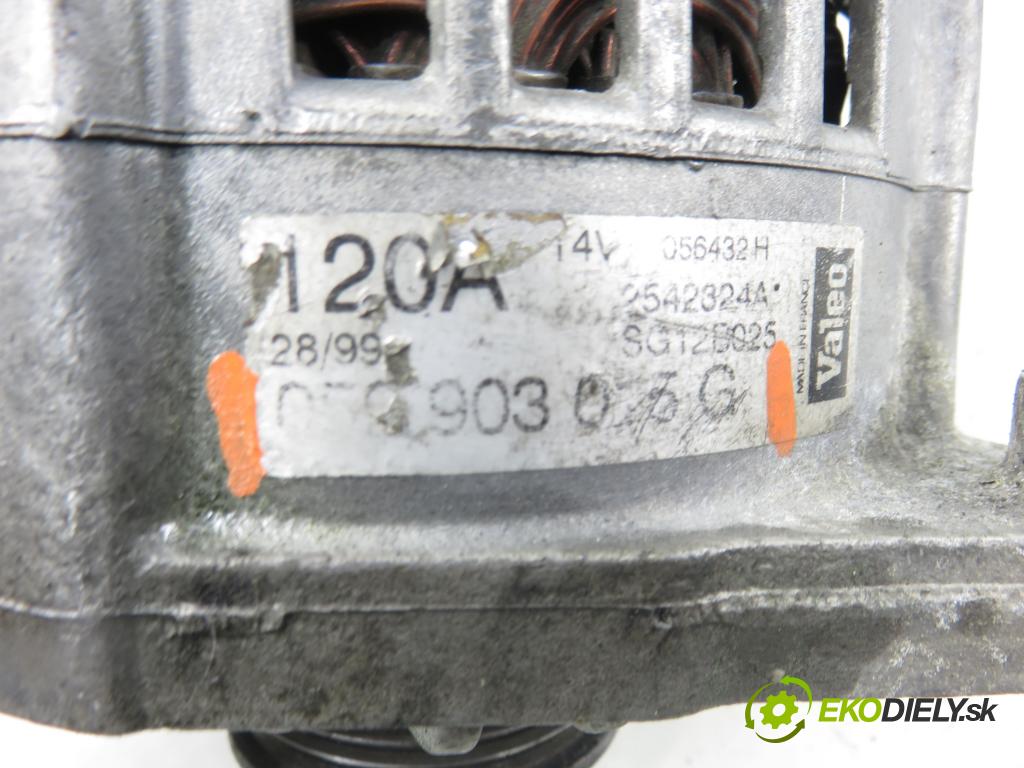 AUDI A6 (4B2, C5) SEDAN 1998 110,00 2.5 TDI - AFB 2496,00 Alternátor 059903015G (Alternátor)