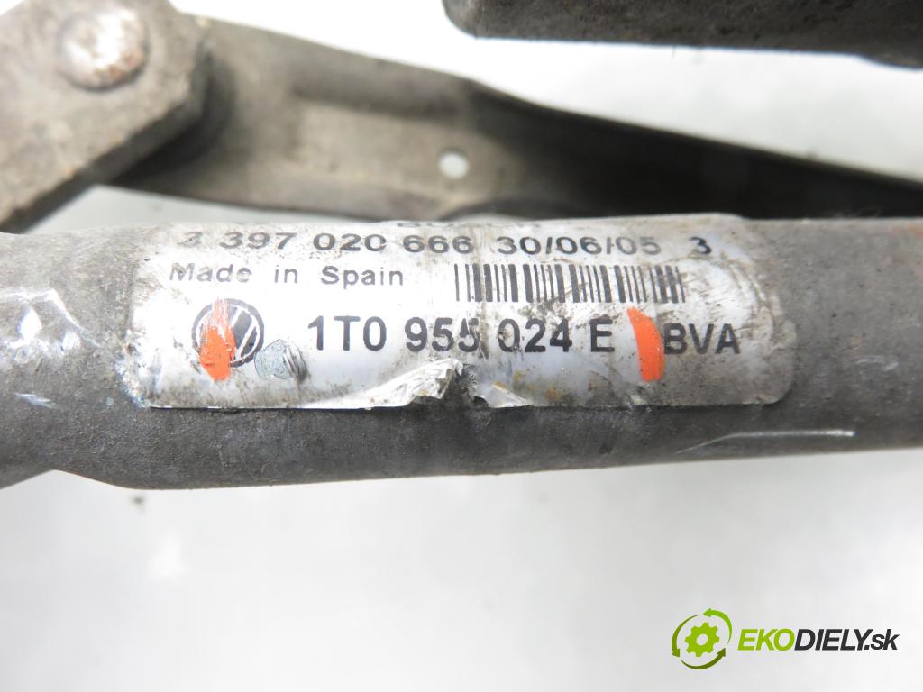 VW TOURAN (1T1, 1T2) MINIVAN 2005 103,00 2.0 TDI 16V 140 - BKD 1968,00 MECHANISMUS/ motorek stěračů 0390241786 ; 1T0955024E