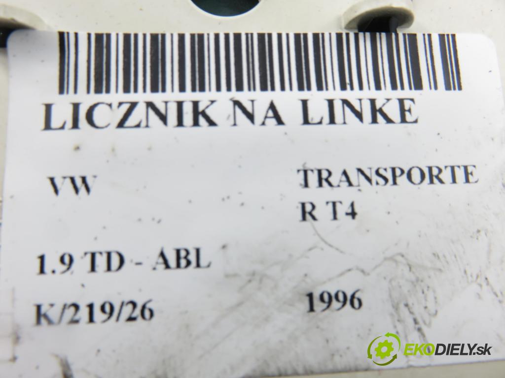 VW TRANSPORTER IV Skrzynia (70XA) FURGON 1996 50,00 1.9 TD 68 - ABL 1896,00 prístrojovka elektrický 7D0919850H