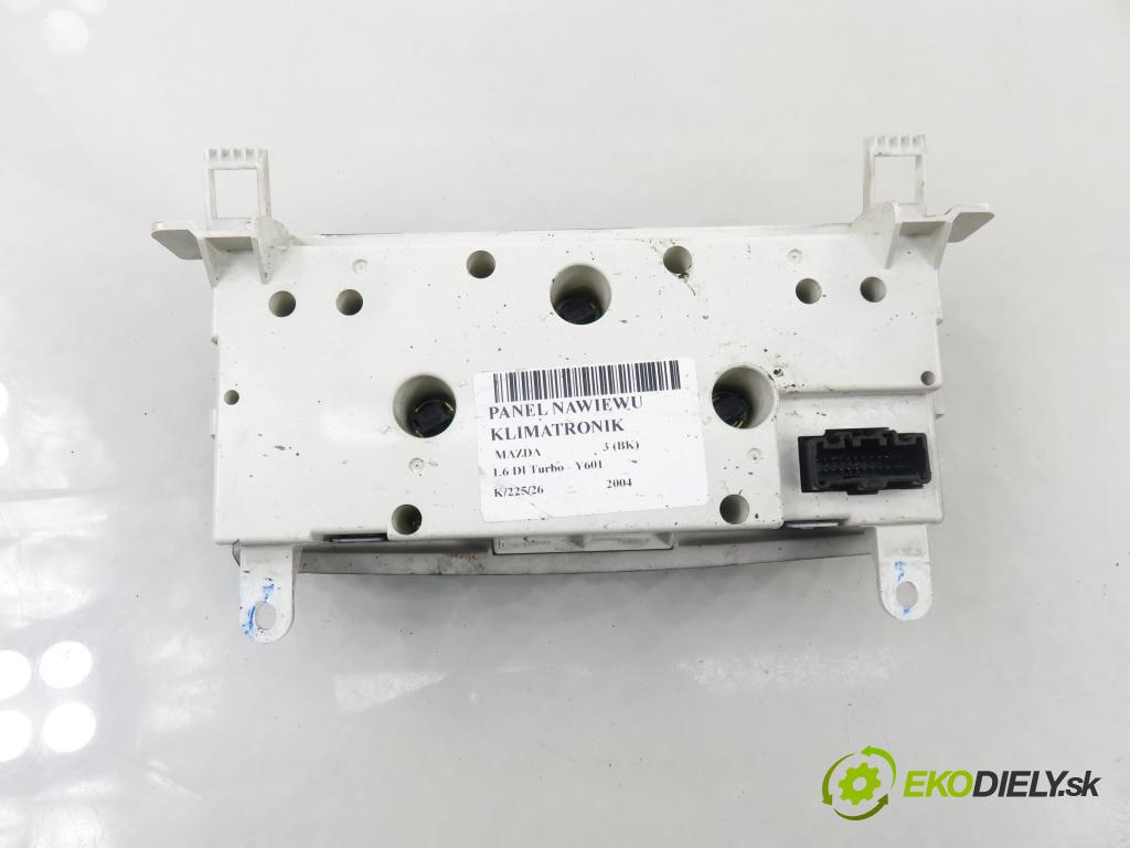 MAZDA 3 (BK) HB 2004 80,00 1.6 DI Turbo 109 - Y601 (PSA) 1560,00 Panel topení KLIMATRONIK K1900BP4N