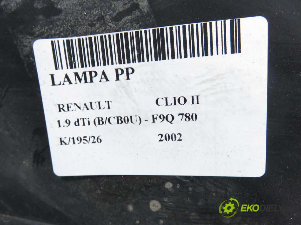 RENAULT CLIO II (BB_, CB_) HB 2002 59,00 1.9 dTi (B/CB0U) - F9Q 780 1870,00 světlo PP 