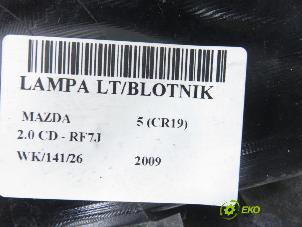 MAZDA 5 (CR19) MINIVAN 2009 105,00 2.0 MZR-CD 143 - RF7J 1998,00 Svetlo ľavé zadné P7138L