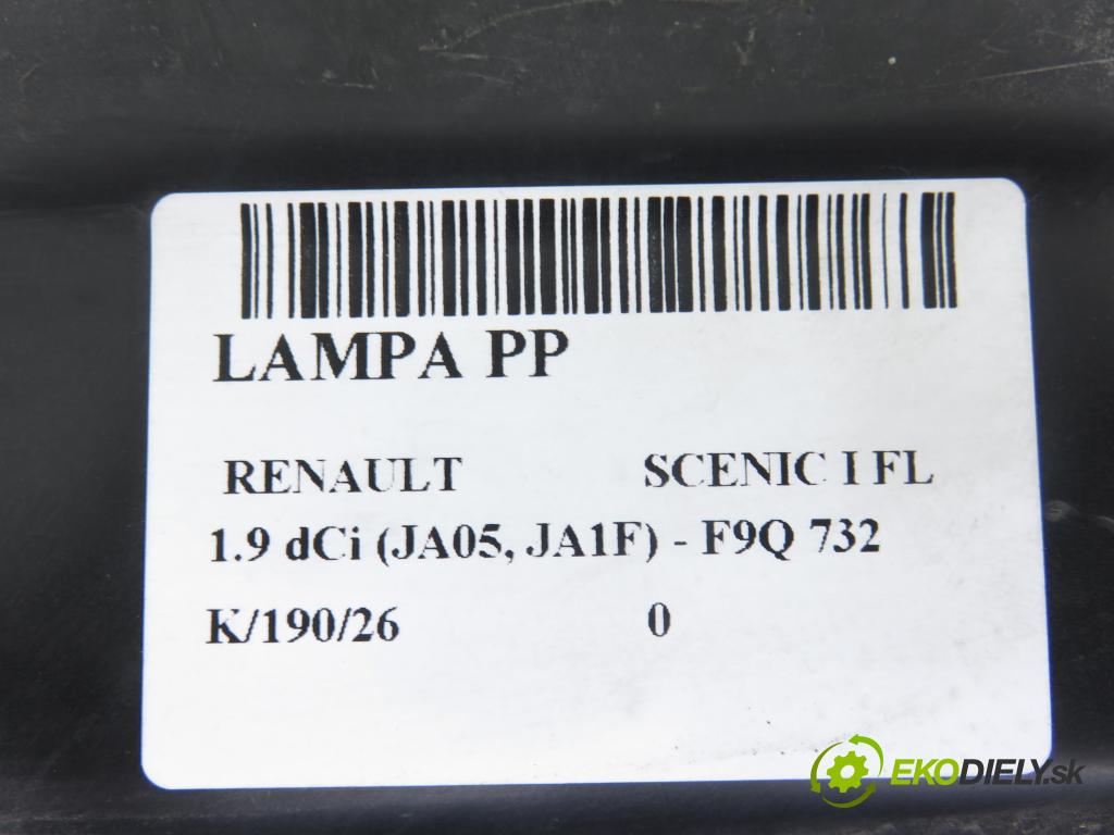 RENAULT SCENIC I (JA0/1_) MINIVAN 2001 75,00 1.9 dCi 102 - F9Q 732 1870,00 světlo PP 