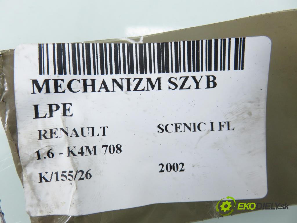 RENAULT SCENIC I (JA0/1_) MINIVAN 2002 0,00 1.6 - K4M 708 1598,00 mechanismus oken 400733T8