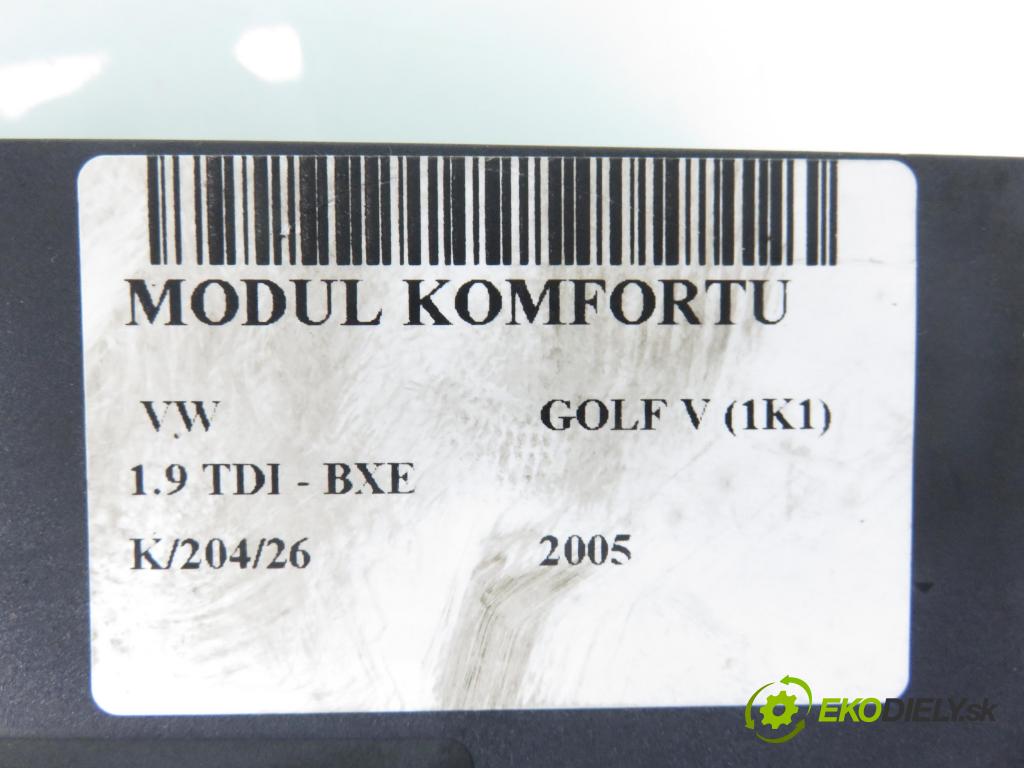 VW GOLF V (1K1) HB 2005 77,00 1.9 TDI - BXE 1896,00 MODUL BORDNETZ 1K0937049K