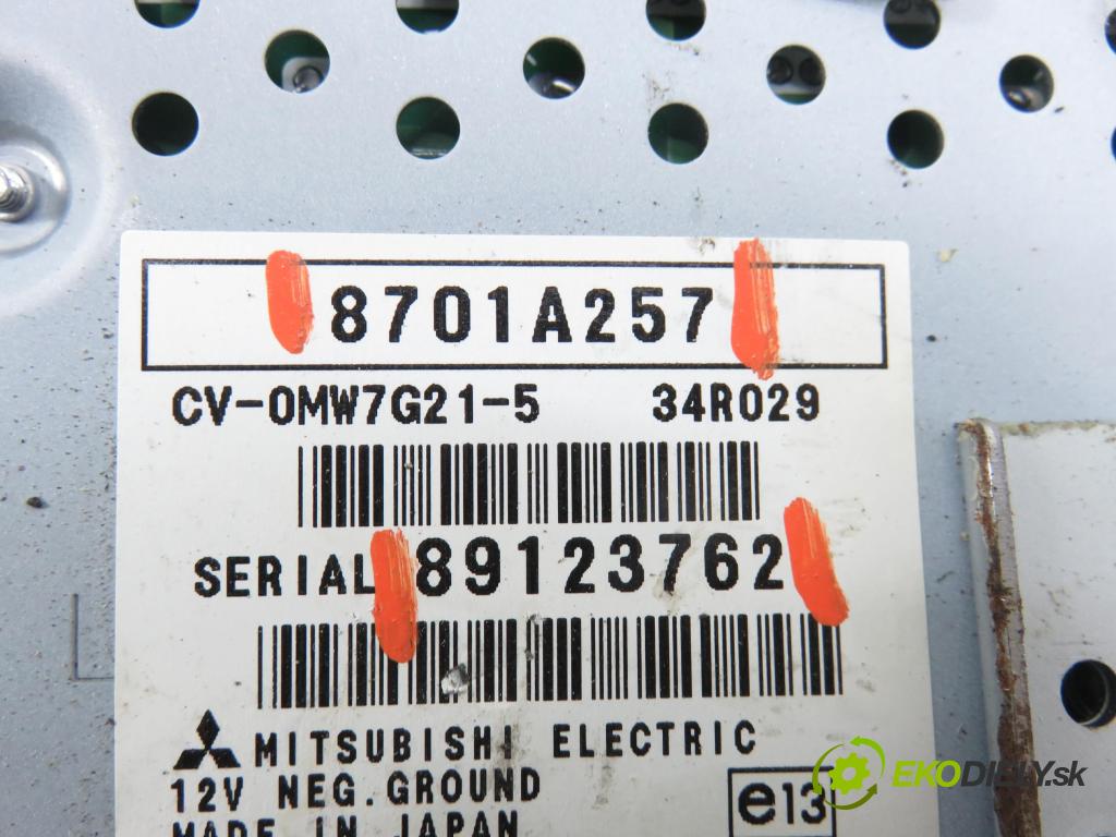 MITSUBISHI OUTLANDER II (CW_W) SUV 2009 103,00 2.0 DI-D 140 - BSY (Volkswagen Group) 1968,00 Zosilňovač 8701A257 ; 89123762 (Zosilňovač)