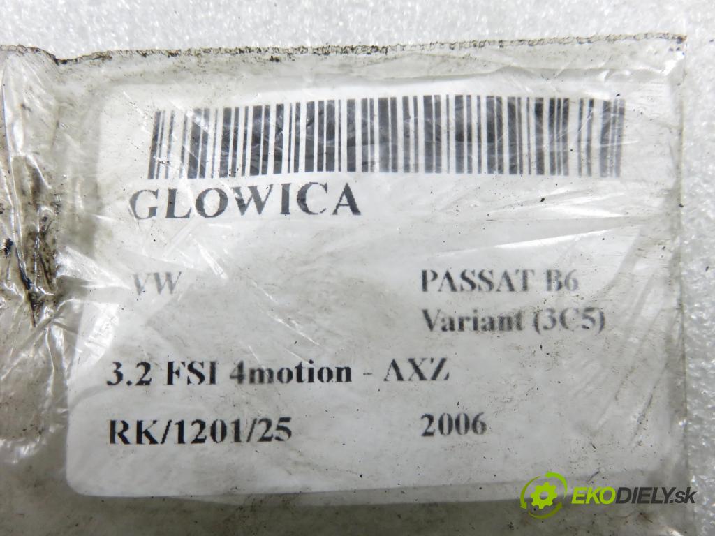 VW PASSAT B6 Variant (3C5) KOMBI 2006 184,00 3.2 FSI 4motion - AXZ 3168,00 (hlava 03H103373A