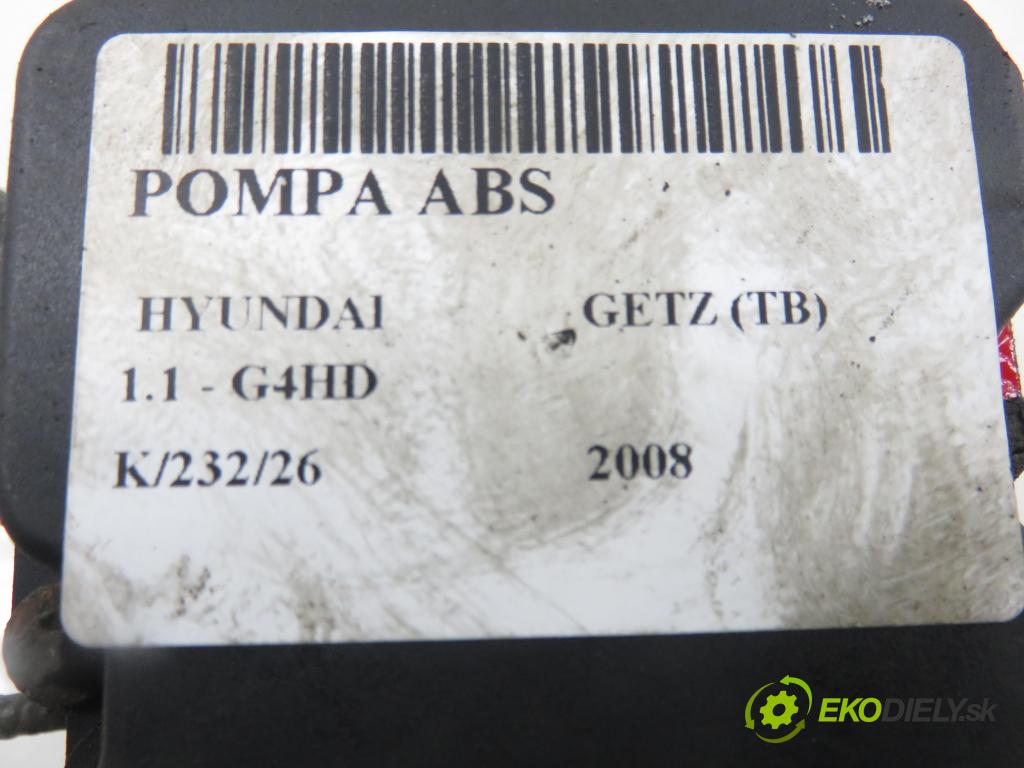 HYUNDAI GETZ (TB) HB 2008 46,00 1.1 - G4HD 1086,00 Pumpa ABS 0265800389 (Pumpa ABS)