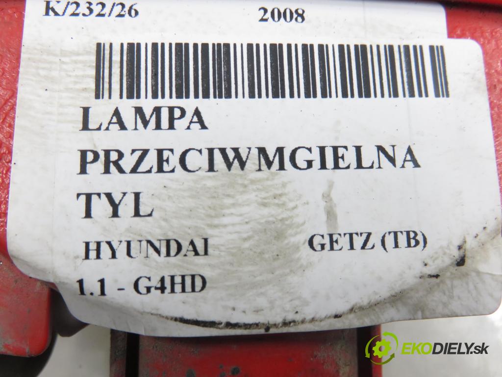 HYUNDAI GETZ (TB) HB 2008 46,00 1.1 - G4HD 1086,00 světlo mlhové ZADNÍ: