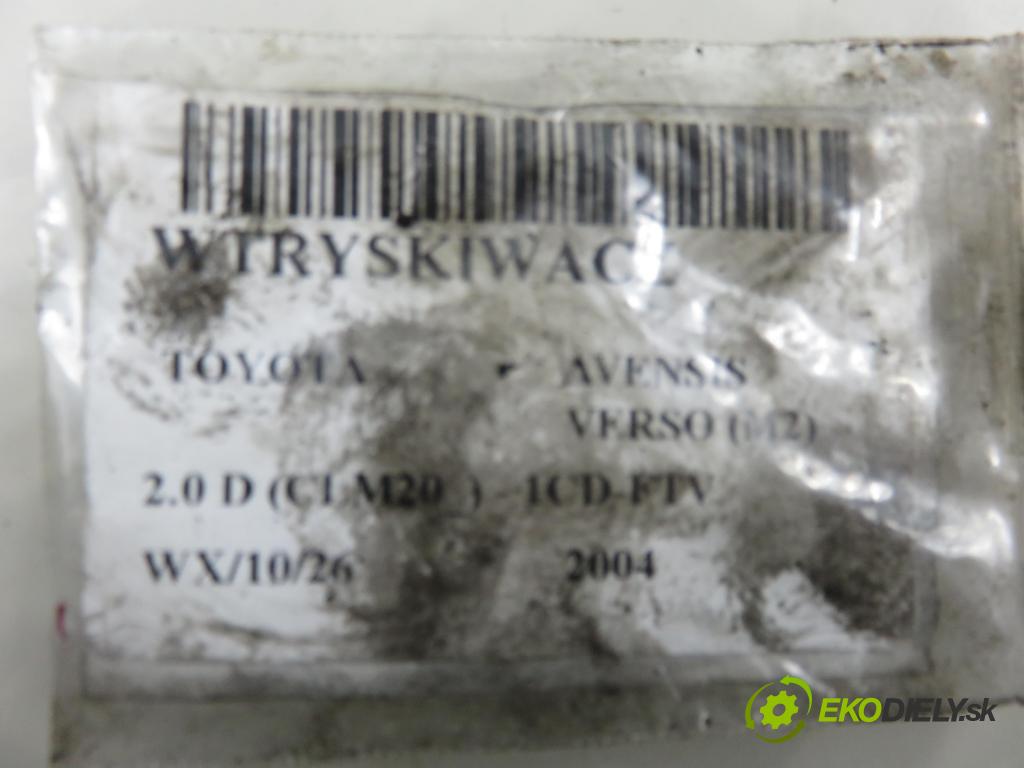 TOYOTA AVENSIS VERSO (_M2_) MINIVAN 2004 85,00 2.0 D (CLM20_) - 1CD-FTV 1995,00 vstřikovač 2367027030 (Vstřikovač paliva)