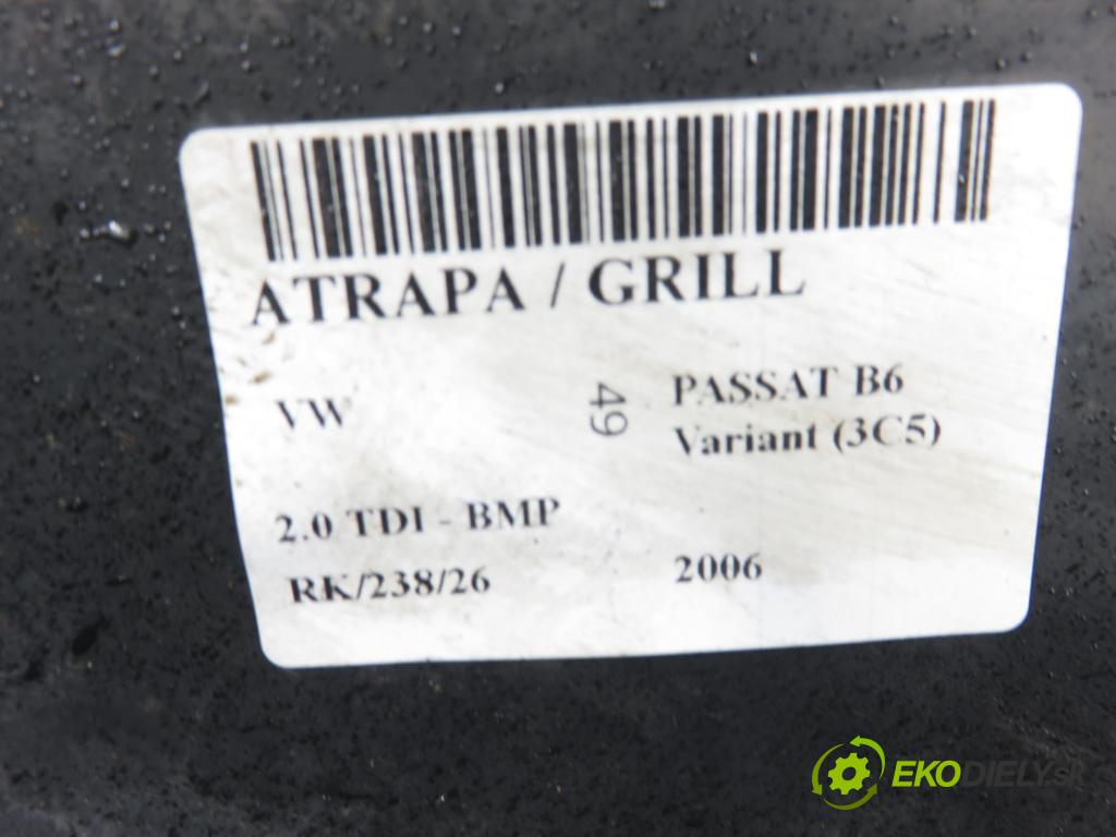 VW PASSAT B6 Variant (3C5) KOMBI 2006 103,00 2.0 TDI PD 8V 140 - BMP 1968,00 Mriežka / maska 3C0853651 ; 3C0853651B