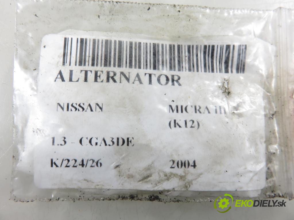 NISSAN MICRA III (K12) HB 2004 65,00 1.3 - CGA3DE 1348,00 Alternátor  (Alternátor)