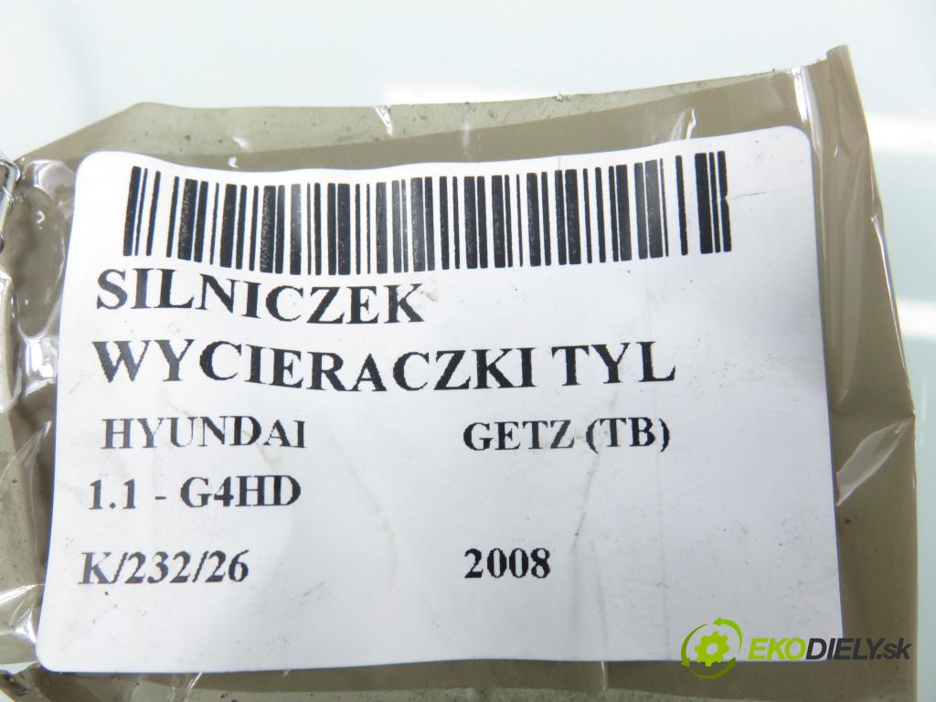 HYUNDAI GETZ (TB) HB 2008 46,00 1.1 - G4HD 1086,00 Motorček stierače zadné 987001C000