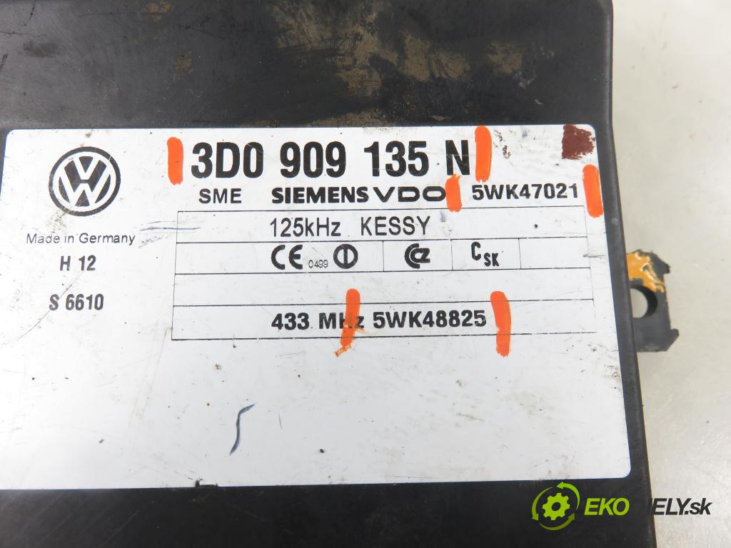 VW PHAETON (3D1, 3D2, 3D3, 3D4, 3D6, 3D7, 3D8, 3D9) SEDAN 2006 165,00 3.0 TDI 2967,00 MODUL akumulátora 3D0909135N ; 5WK47021 ; 5WK48825