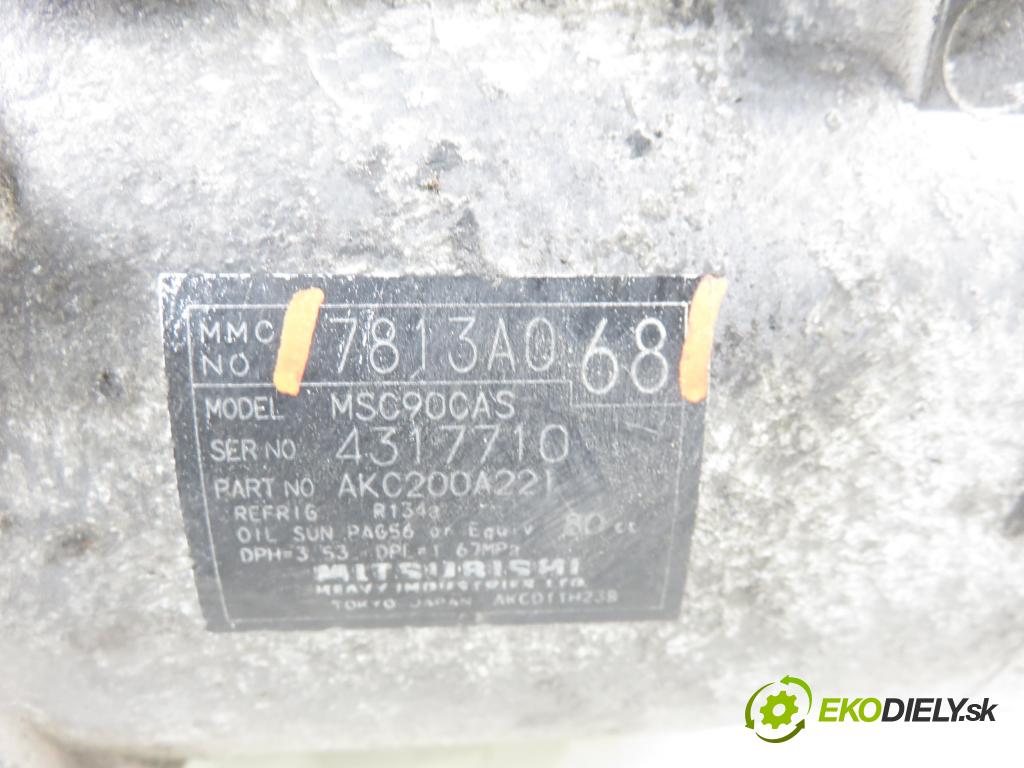 MITSUBISHI OUTLANDER II (CW_W) SUV 2009 103,00 2.0 DI-D 140 - BSY (Volkswagen Group) 1968,00 KOMPRESOR: klimatizace 7813A068 (Kompresor klimatizace)