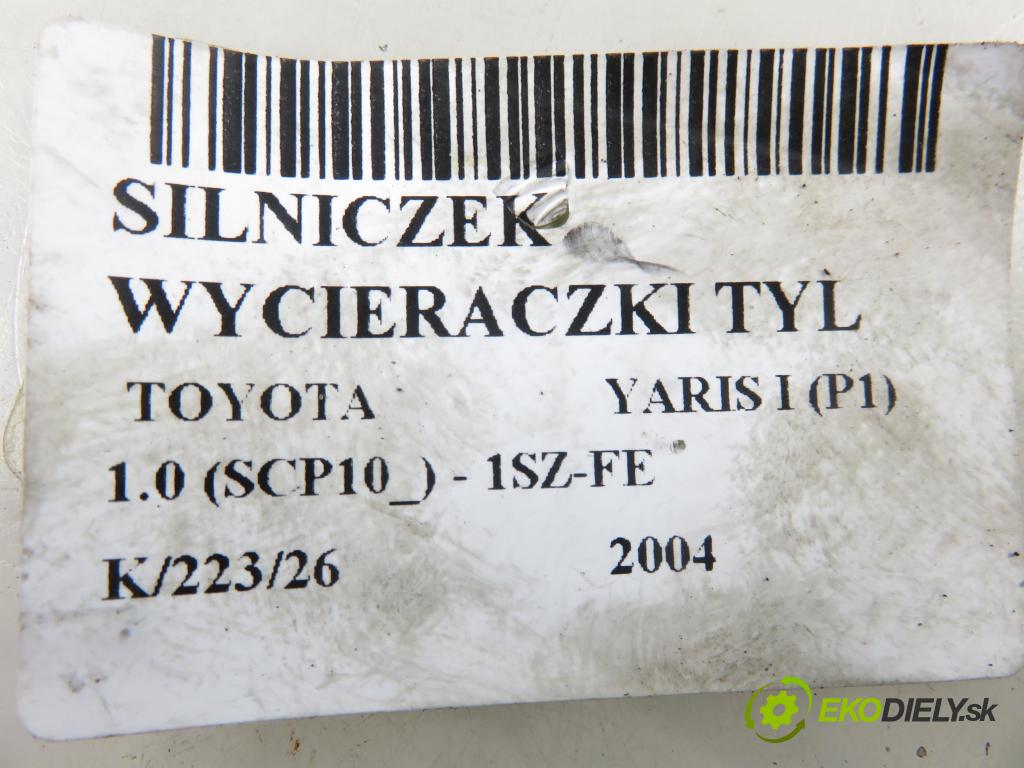 TOYOTA YARIS (_P1_) HB 2004 50,00 1.0 VVT- i 68 - 1SZ-FE 998,00 motorek stěrače ZADNÍ: 851300D010 ; 53014212