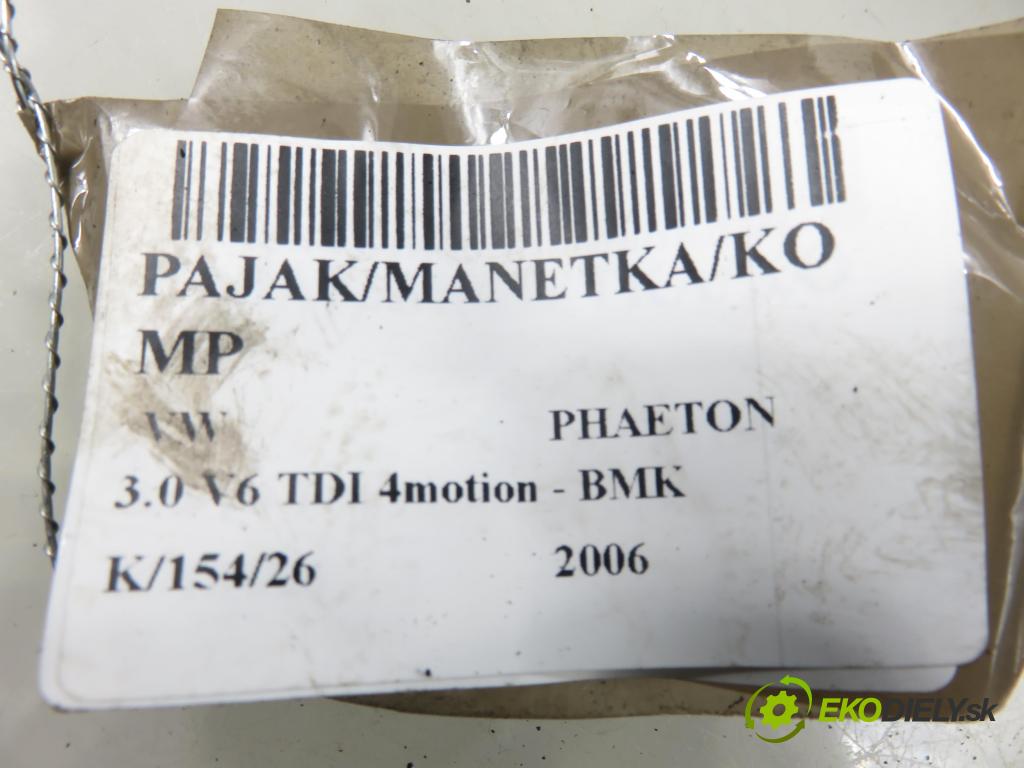 VW PHAETON (3D1, 3D2, 3D3, 3D4, 3D6, 3D7, 3D8, 3D9) SEDAN 2006 165,00 3.0 TDI 2967,00 páčka/prepínač 3D0953549D