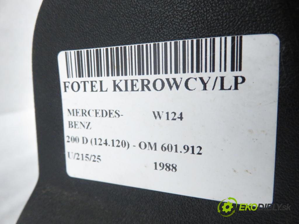 MERCEDES-BENZ Sedan (W124) SEDAN 1988 53,00 200 D (124.120) 72 - OM 601.912 1997,00 Sedadlo šoféri