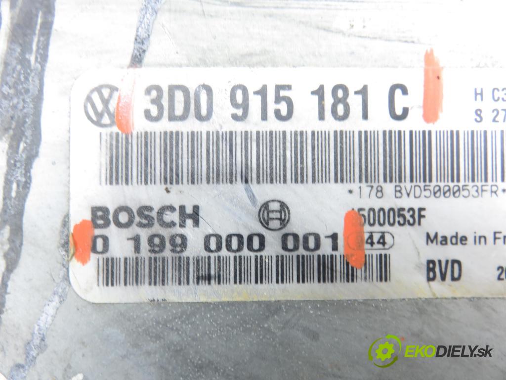 VW PHAETON (3D1, 3D2, 3D3, 3D4, 3D6, 3D7, 3D8, 3D9) SEDAN 2006 165,00 3.0 TDI 2967,00 MODUL akumulátora 3D0915181C ; 0199000001