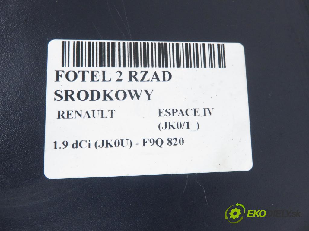 RENAULT ESPACE IV (JK0/1_) MINIVAN 2004 85,00 1.9 dCi 116 - F9Q 820 1870,00 Sedadlo 2 rad STREDNÝ: