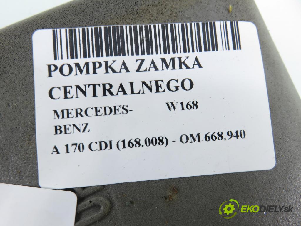 MERCEDES-BENZ KLASA A (W168) MINIVAN 1999 66,00 1.7 CDI 90 1689,00 pumpa zámku centrálneho 1688000148