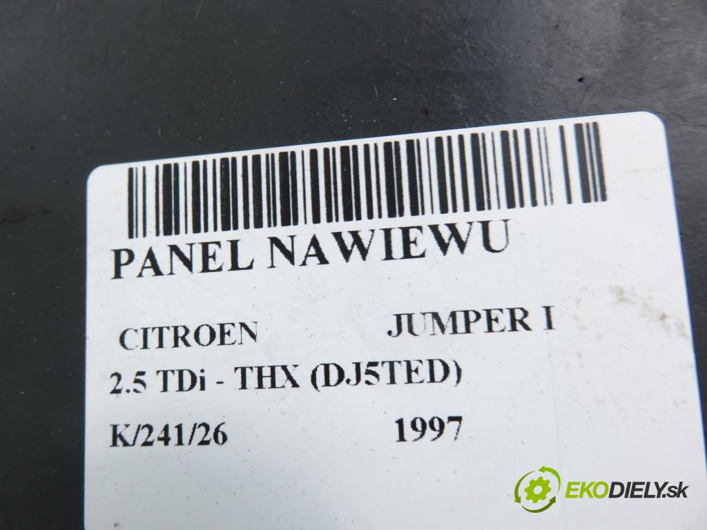 CITROEN JUMPER Platforma / podwozie (230) KABINA/PLATFORMA 1997 79,00 2.5 TDi - THX (DJ5TED) 2446,00 Panel topení 101924300