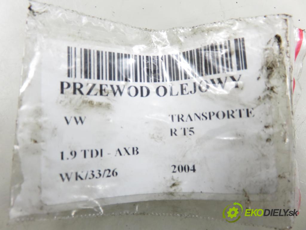 VW TRANSPORTER V Skrzynia (7HA, 7HH, 7EA, 7EH) FURGON 2004 77,00 1.9 TDI PD 105 - AXB 1896,00 rúrka olejovy 038145771AE