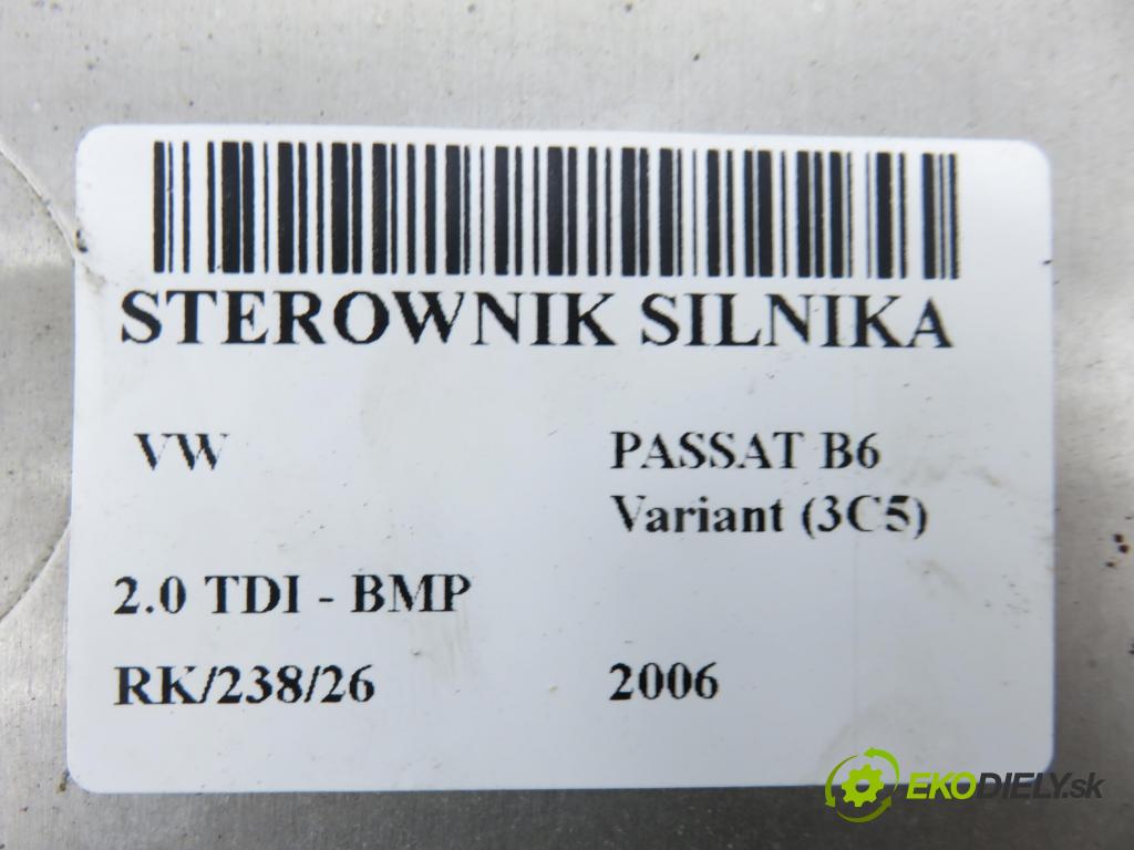 VW PASSAT B6 Variant (3C5) KOMBI 2006 103,00 2.0 TDI PD 8V 140 - BMP 1968,00 Riadiaca jednotka Motor 03G906021AB