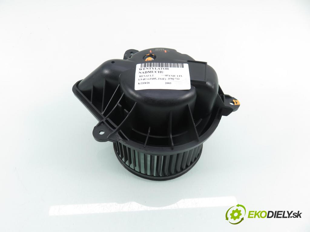 RENAULT SCENIC I (JA0/1_) MINIVAN 2003 75,00 1.9 dCi 102 - F9Q 732 1870,00 Ventilátor vetráku 6007NU7 ; DS348