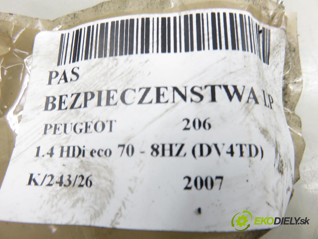 PEUGEOT 206 liftback (2A/C) HB 2007 50,00 1.4 HDi 8V 70 - 8HZ 1398,00 držák BEZPEČNOST LP 5507747