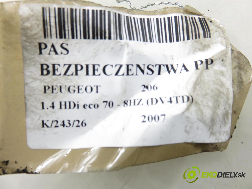 PEUGEOT 206 liftback (2A/C) HB 2007 50,00 1.4 HDi 8V 70 - 8HZ 1398,00 držák BEZPEČNOST PP 5507746