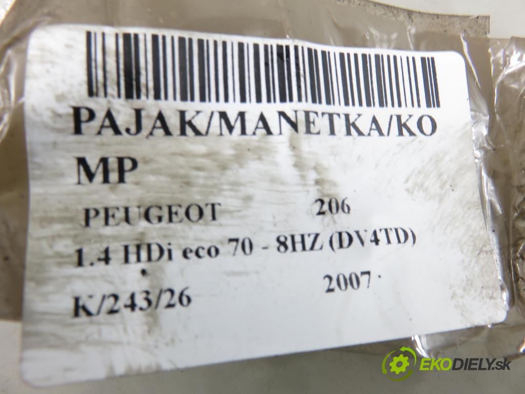 PEUGEOT 206 liftback (2A/C) HB 2007 50,00 1.4 HDi 8V 70 - 8HZ 1398,00 PAKA/ŘAZENÍ/SADA: 96605651XT