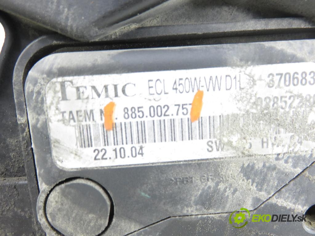 VW PHAETON (3D1, 3D2, 3D3, 3D4, 3D6, 3D7, 3D8, 3D9) SEDAN 2006 165,00 3.0 TDI 2967,00 ventilátor chladič PODNEBÍ / VODA 3D0121191K ; 885002757 ; 885002755
