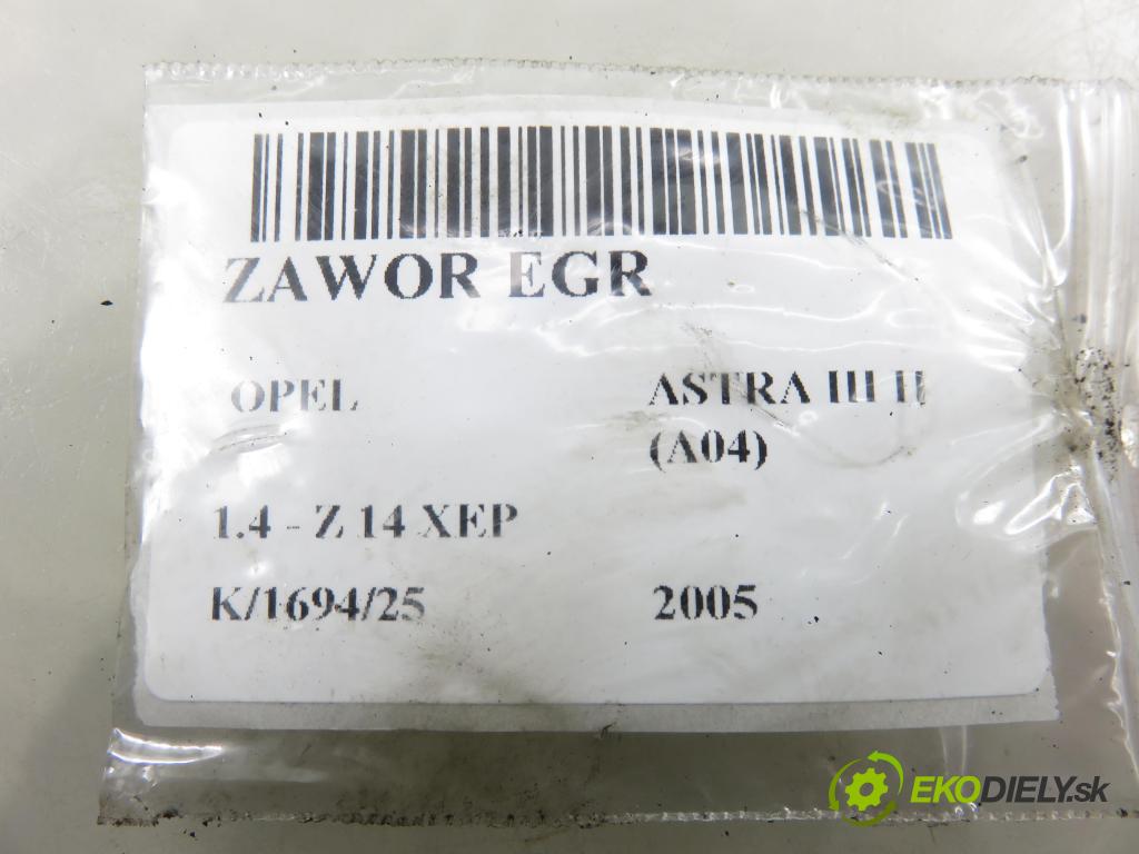 OPEL ASTRA H (A04) HB 2005 66,00 1.4 - Z 14 XEP 1364,00 VENTIL: EGR 14SKV207
