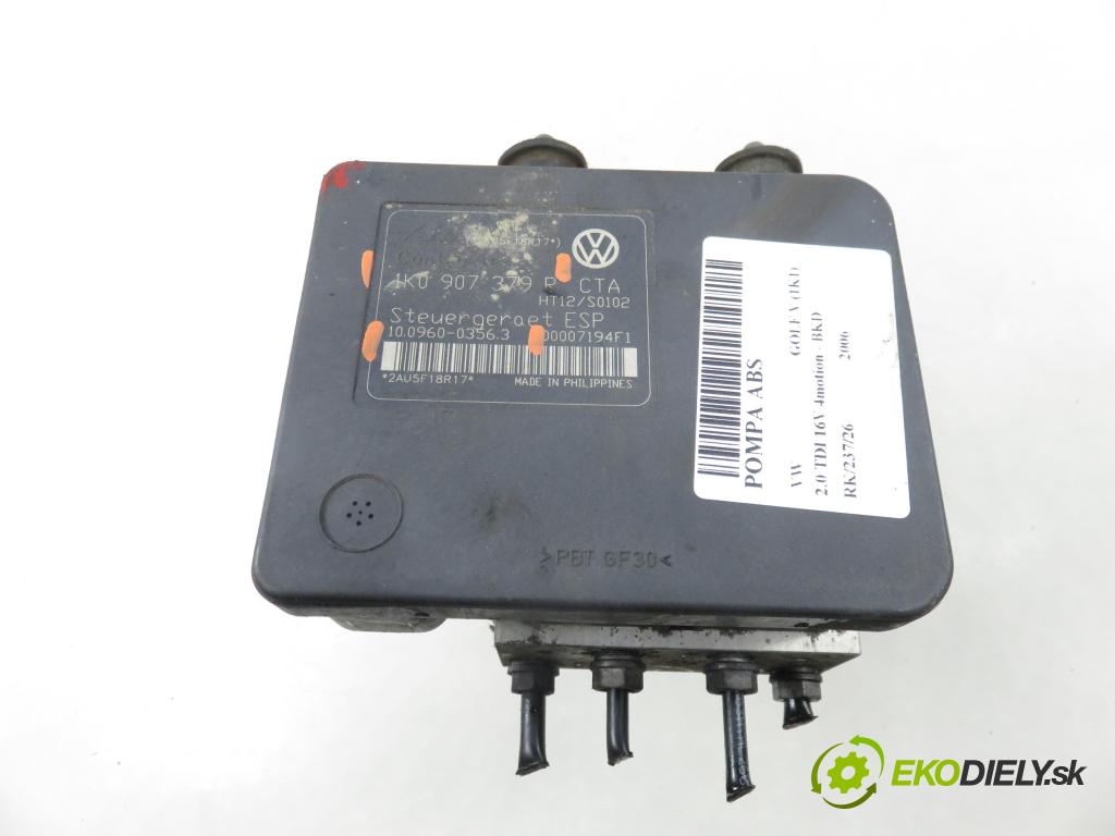 VW GOLF V (1K1) HB (LONG) 2006 103,00 2.0 TDI 16V 4motion - BKD 1968,00 Pumpa ABS 1K0907379P ; 10096003563 (Pumpa ABS)