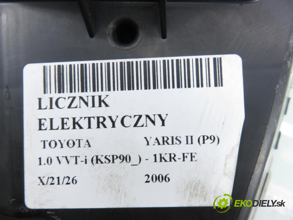 TOYOTA YARIS (_P9_) HB 2006 51,00 1.0 VVT-i (KSP90_) - 1KR-FE 998,00 prístrojovka elektrický MB4573003176