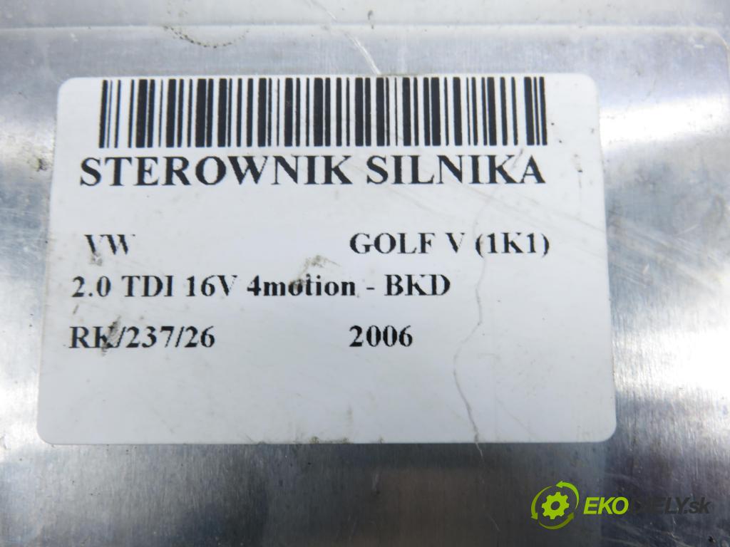 VW GOLF V (1K1) HB (LONG) 2006 103,00 2.0 TDI 16V 4motion - BKD 1968,00 řídící jednotka motora 03G906016AQ ; 0281011848
