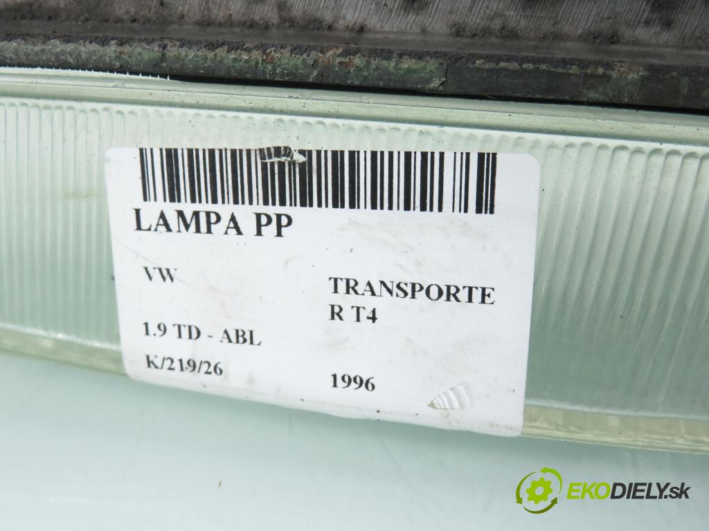 VW TRANSPORTER IV Skrzynia (70XA) FURGON 1996 50,00 1.9 TD 68 - ABL 1896,00 světlo PP