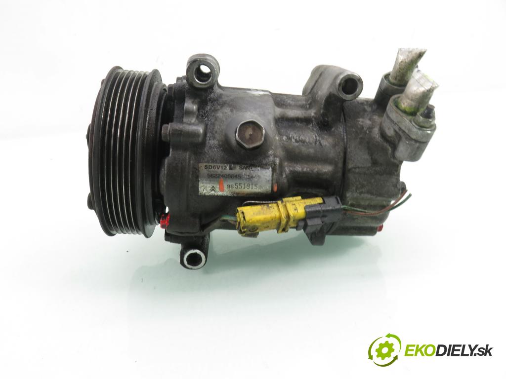 PEUGEOT 206 liftback (2A/C) HB 2007 50,00 1.4 HDi 8V 70 - 8HZ 1398,00 KOMPRESOR: klimatizace 9655191580 (Kompresor klimatizace)