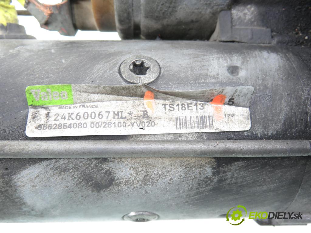 PEUGEOT 206 liftback (2A/C) HB 2007 50,00 1.4 HDi 8V 70 - 8HZ 1398,00 Štartér TS18E13 (Štartér)