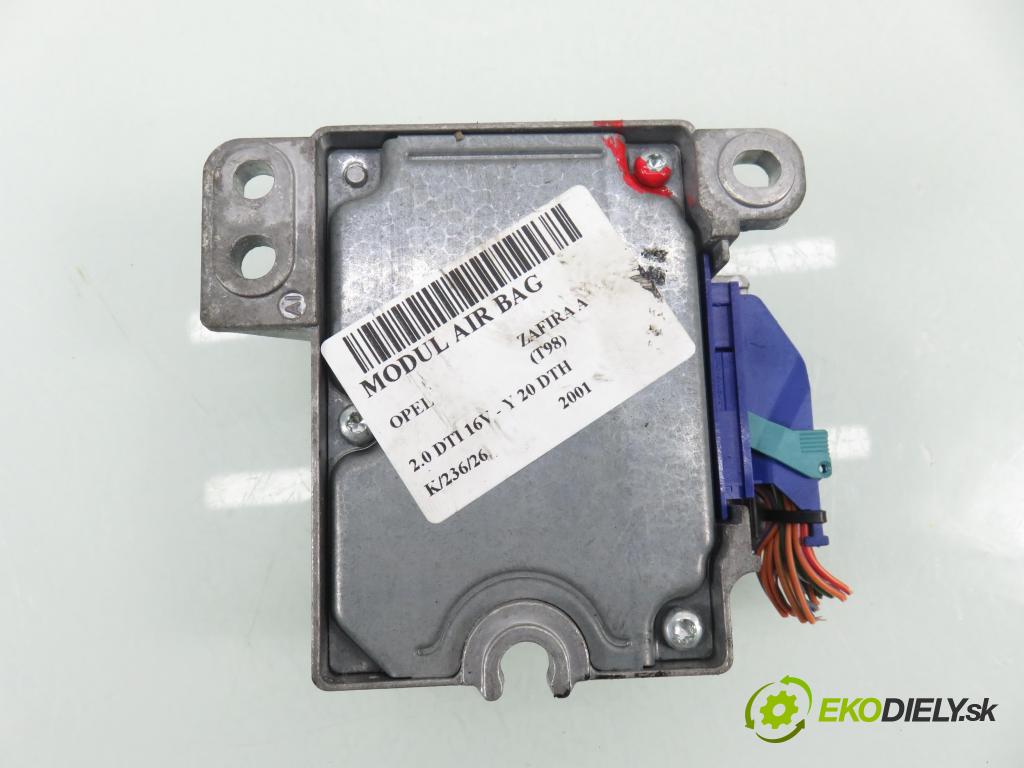 OPEL ZAFIRA A Nadwozie Wielkopojemne (MPV) (T98)  MINIVAN 2001 74,00 2.0 DTI 16V 101 - Y 20 DTH 1995,00 MODUL air BAG 09229303BG ; 5WK42926