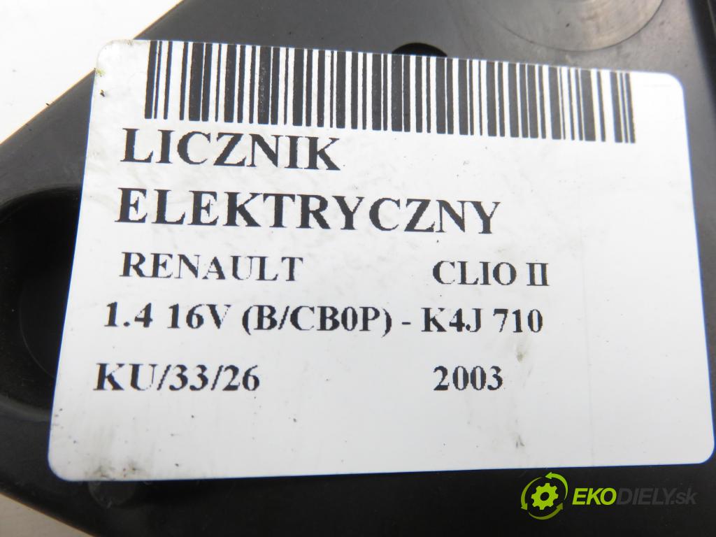 RENAULT CLIO II (BB_, CB_) HB 2003 72,00 1.4 16V (B/CB0P) - K4J 710 1390,00 prístrojovka elektrický P8200059776